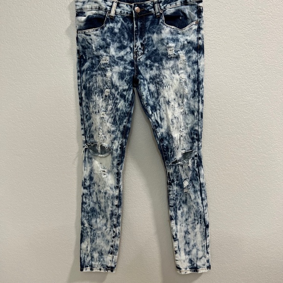 VIP Vintage Acid Washed and Destroyed Jeans - Picture 1 of 11